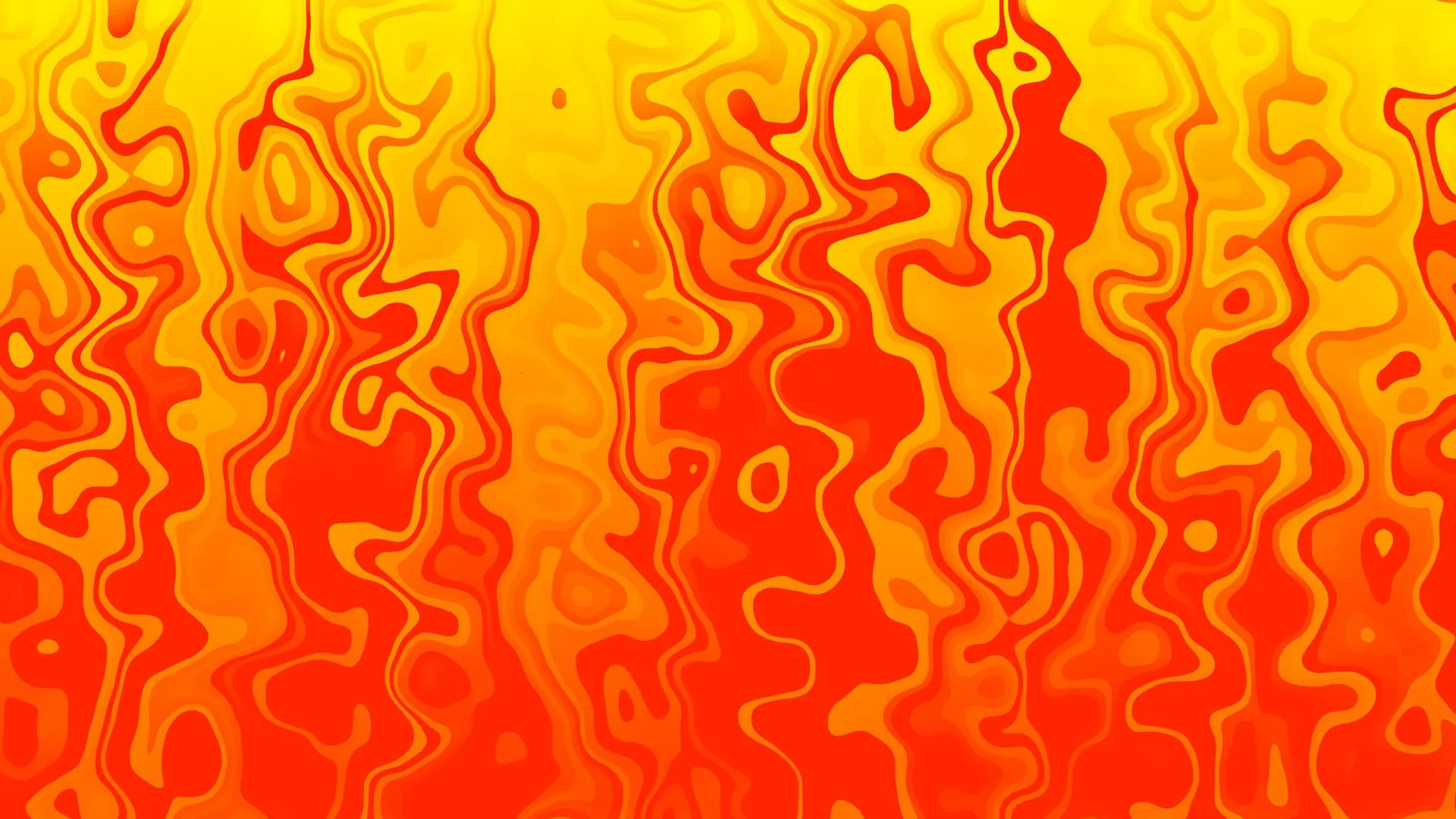 liquid, vortices, turbulence, red, yellow